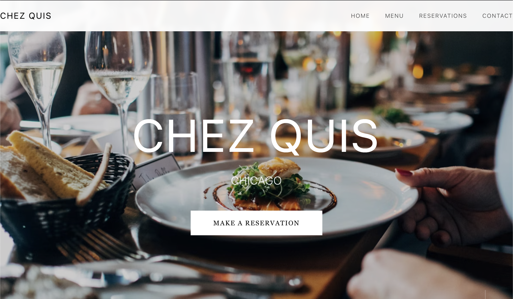 Chez-Quis Restaurant website screenshot